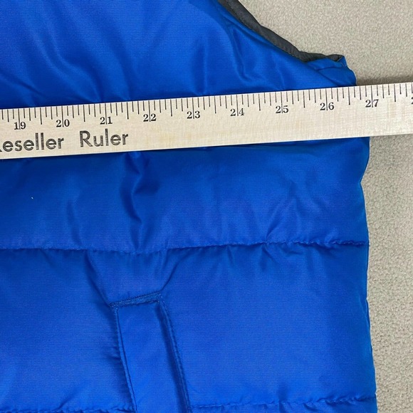 Gap Vest Adult 2XL Blue Bodywarmer Plaid Full Zip Pocket Mock Neck Mens - Picture 4 of 11